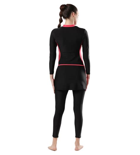 Buy Speedo Two Piece Full Body Suit Swimwear - Black - Raspberry Fill ...