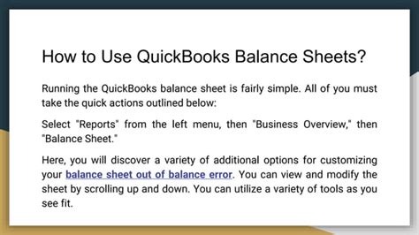 Image result for QuickBooks Balance Sheet