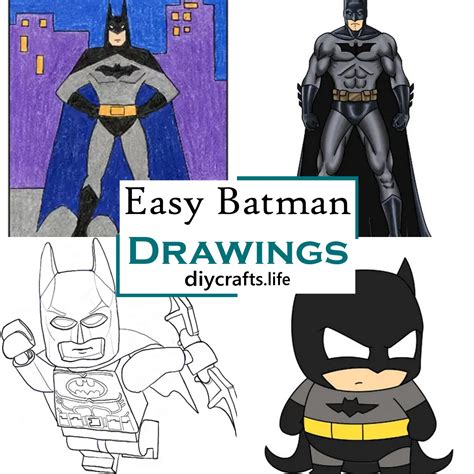 22 Easy Batman Drawing Ideas - Step By Step Guide - DIY Crafts