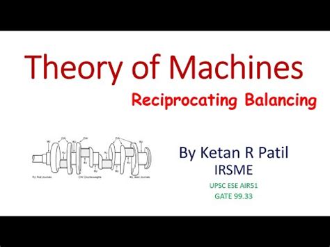 Reciprocating Balancing Video Lecture - Crash Course: Mechanical ...