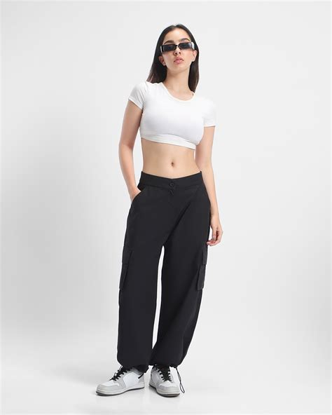 Women's Black Cargo Pants