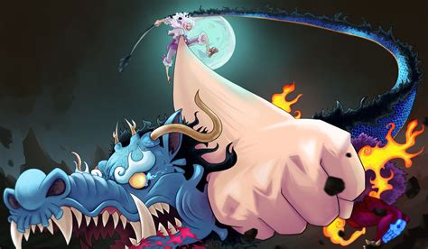 ArtStation - Gear 5: Luffy vs Kaido