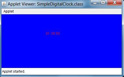Image result for Java Digital Clock Sample Program in Java