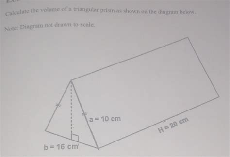 Image result for Triangular Prism Volume Question Diagram