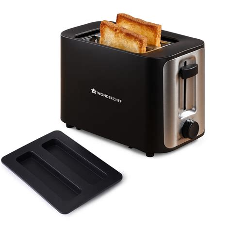 Roma 2-Slice Pop-up Toaster with Lid Cover, 6 Browning Options for Gol ...