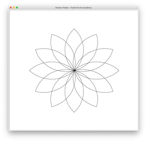 Python Turtle Flower Code 的图像结果
