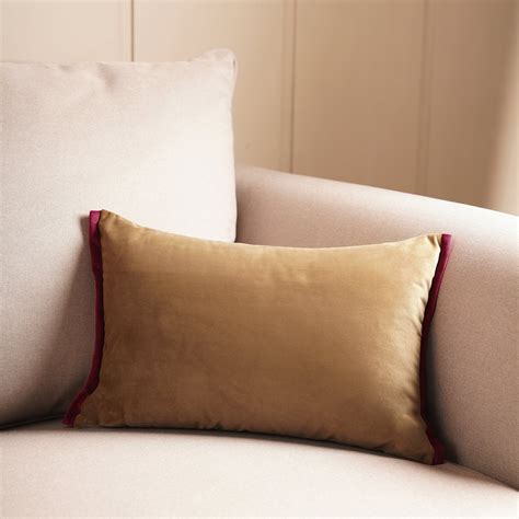 Beige Velvet Cushion Cover