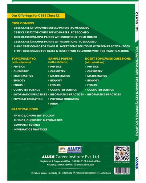 CBSE School Books for Class XII – tagged "Past-Year-Papers" – Allen E-Store