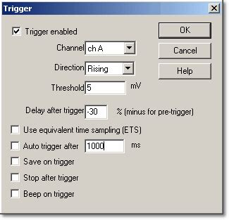Trigger setup - PicoScope Documentation