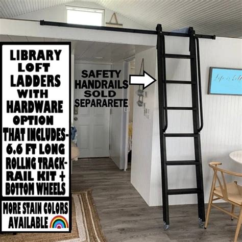 Image result for Library Ladder with Rail