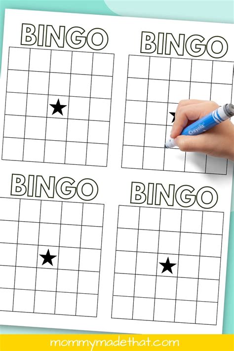 Bingo Card Templates (Free Printables!)