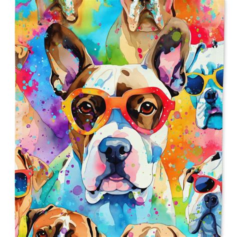 Edge Collections - 28" X 40" - Multicolor - Boxer Hippie Dawg Large ...
