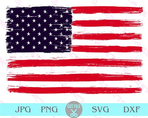 Distressed American Flag Svg, USA Flag Svg, Grunge Flag Svg, Patriotic ...