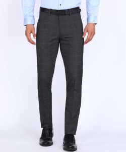 PETER ENGLAND Slim Fit Men Grey Trousers - Buy PETER ENGLAND Slim Fit ...