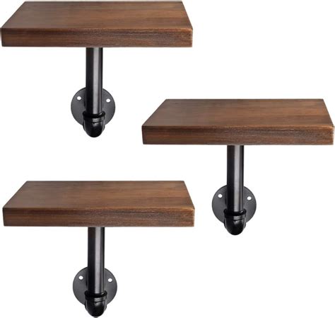Navaris Industrial Pipe Shelf Set - Small Wood Shelves with India | Ubuy
