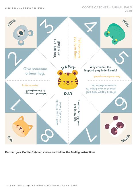 Printable Cootie Catcher