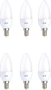 JLX 3W LED Candle, E14 Screw Base, Warm White Colour (3000K), Pack of 6 ...