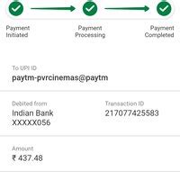 PVR Cinemas — Payment successful but ticket not received