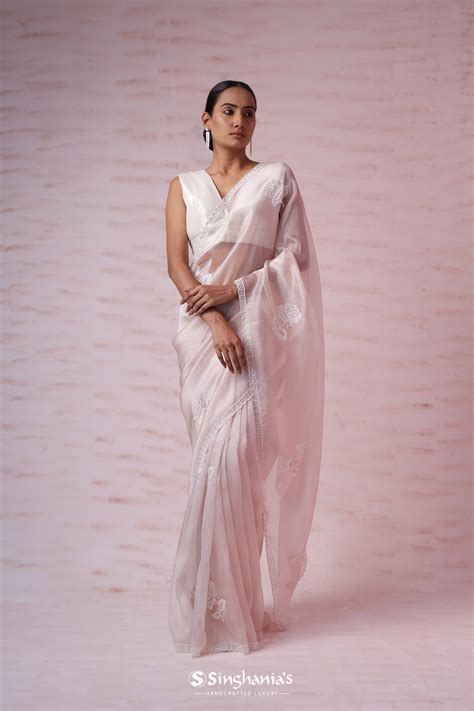 Buy Embroidered Organza Sarees Online | Singhania's