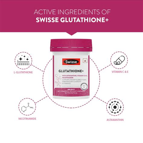 Buy SWISSE GLUTATHIONE+ WITH ASTAXANTHIN, VITAMIN C & E, NICOTINAMIDE ...