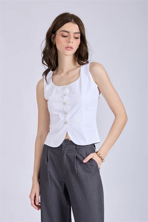 Dove Square Neck Waistcoat – ASTER