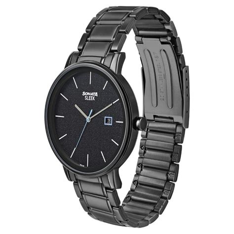 Buy Online Sonata Quartz Analog with Date Stainless Steel Strap Watch ...