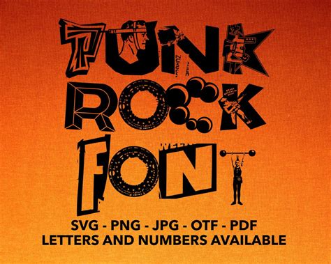 Punk Rock Font SVG, Distressed Font for Cricut, Distressed Font SVG ...