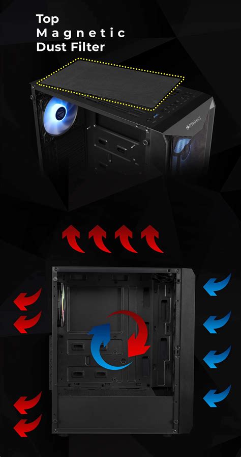 Zeb Invader Black Mid-Tower Gaming Cabinet Best Price in India on ...