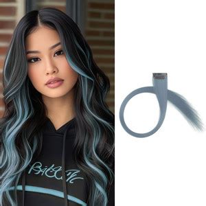 Views 2 Pcs Single Clip Synthetic Extension/Patch, 20 Inch (Pastel Blue ...