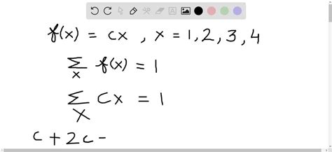 Example of Calculating Constant to Probability Mass Function That It Is Valid 的图像结果