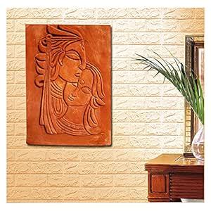 Buy Terracotta Wall Hanging Normal Radha Krishna Online at Low Prices ...