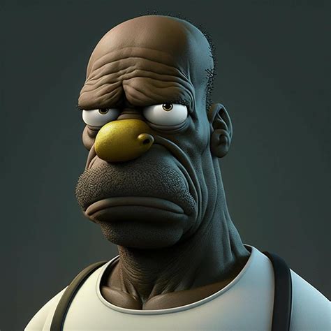 Homero Simpson Color Negro