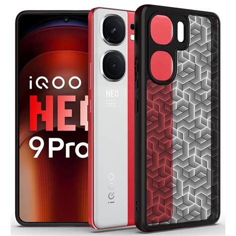 Best iQOO Neo 9 Pro Back Cover Case | Hybrid - (Stripe Cube Black)