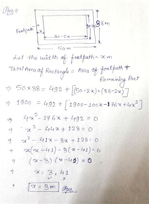 a footpath of uniform width runs all around the inside of a rectangular ...