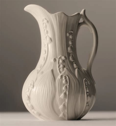 Carafe Faïence blanche à motif Lily Dior en relief | DIOR