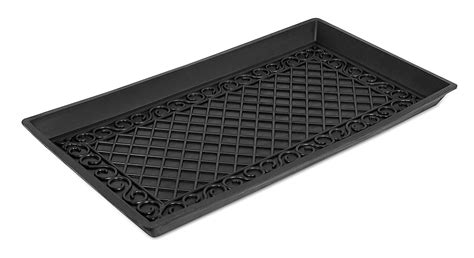 Buy BIRDROCK HOME Rubber Boot & Shoe Tray with Lattice Border | 30 x 16 ...