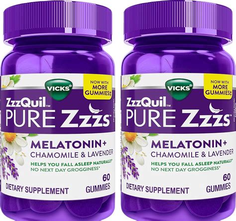 Amazon.com: ZzzQuil Pure Zzzs Melatonin Sleep Supplement Gummies, Helps ...