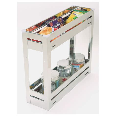 RAB Kitchen Basket Double Drawer Pull Out Stainless Steel Two Tier ...