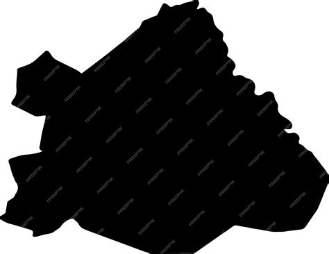 Silhouette map of matam senegal | Premium Vector