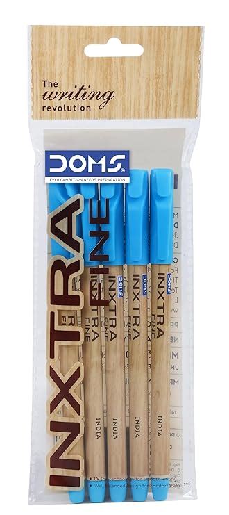 Doms Inxtra Fine Ballpoint Pen| 0.7mm Tip| Lightweight, Fade Resistant ...