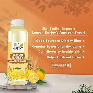 Hello Healthy Sugar Free Lemon Barley Flavour Water Drink Pack Of 6 ...