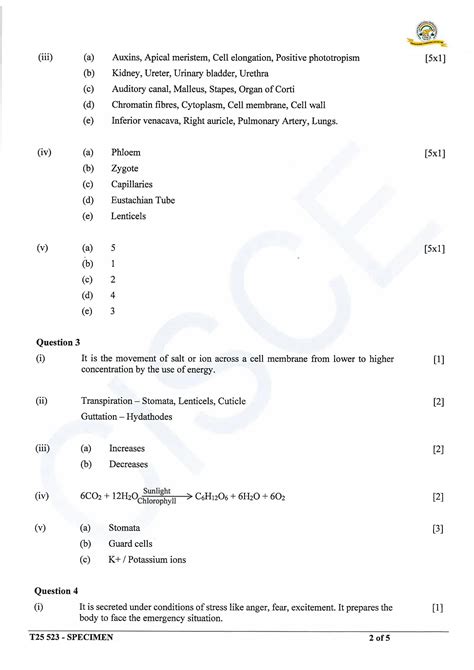 ICSE 10th Biology Question Paper PDFs 2024, 2023 and More