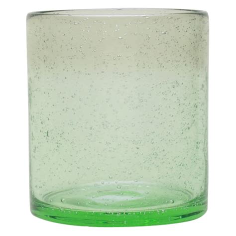 Tag 555166 Bubble Double Old Fashioned Glass, 15-Ounce, Green, Set of 6 ...
