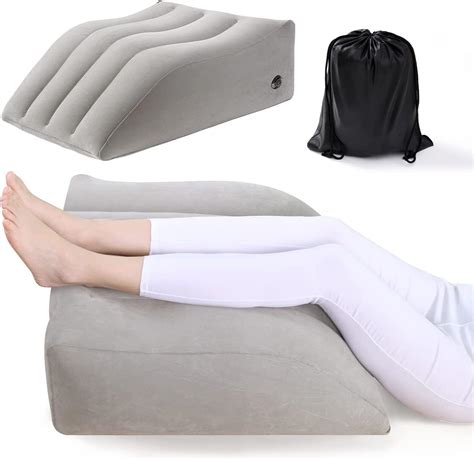 MShengM Leg Elevation Pillows | Inflatable Leg Wedge Pillow | Wedge Pillow for Legs Reduce ...