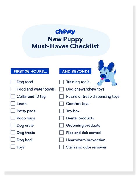 Your Essential New Puppy Checklist With Printable List New Puppy