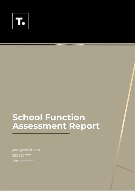 Free School Function Assessment Report Template to Edit Online