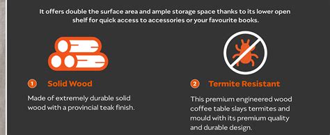 Sleepyhead Peep - Solid Sheesham Wood Rectangular Coffee Table/Center ...