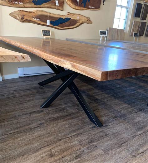 8' Live Edge Black Walnut Dining Table - S & D Rustic Decor