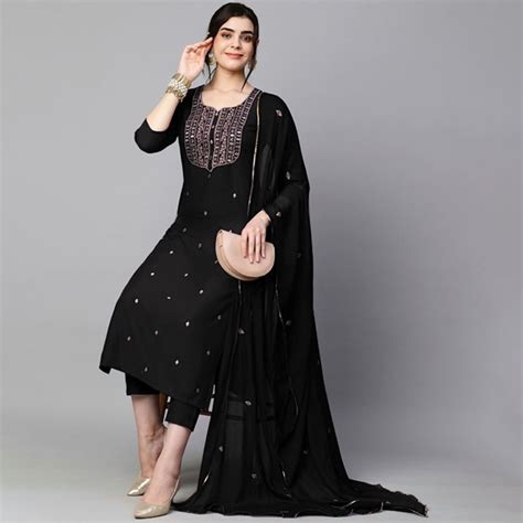 Women Ethnic Motifs Embroidered Regular Kurta With Trousers & Dupatta