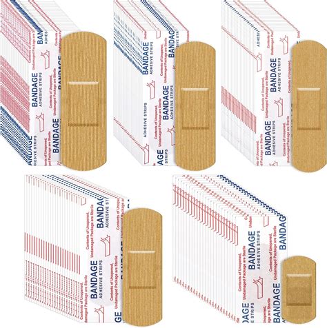 Amazon.com: BBTO Assorted Styles Flexible Fabric Adhesive Bandages ...
